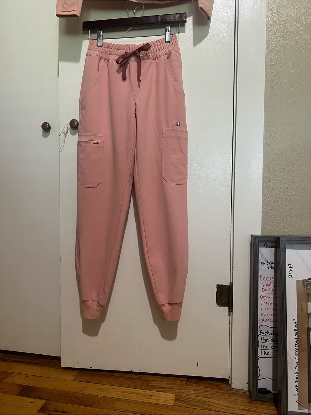 Figs Technical Collection Top in Blush Pink